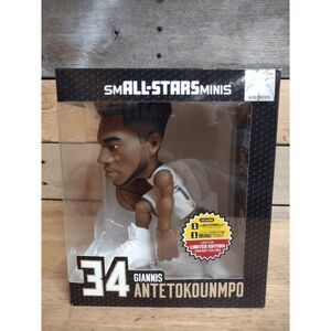 NEW Giannis Antetokounmpo #34 Bucks White Jersey 6 inch NBA smALL-STARS Minis